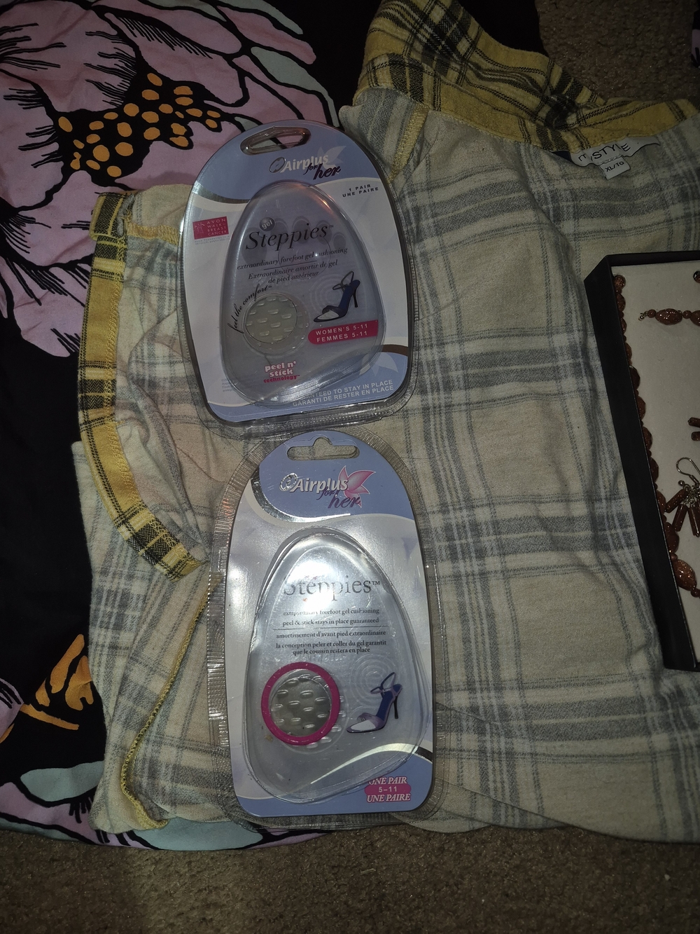 Steppies Gel Shoe Cushions - Pink and Gray